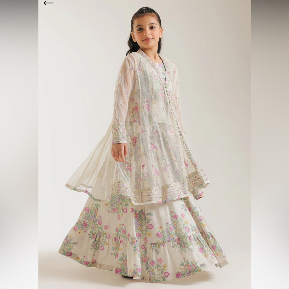 Floral Embroidered Ethnc brand girls Dress Indian Pakistani
